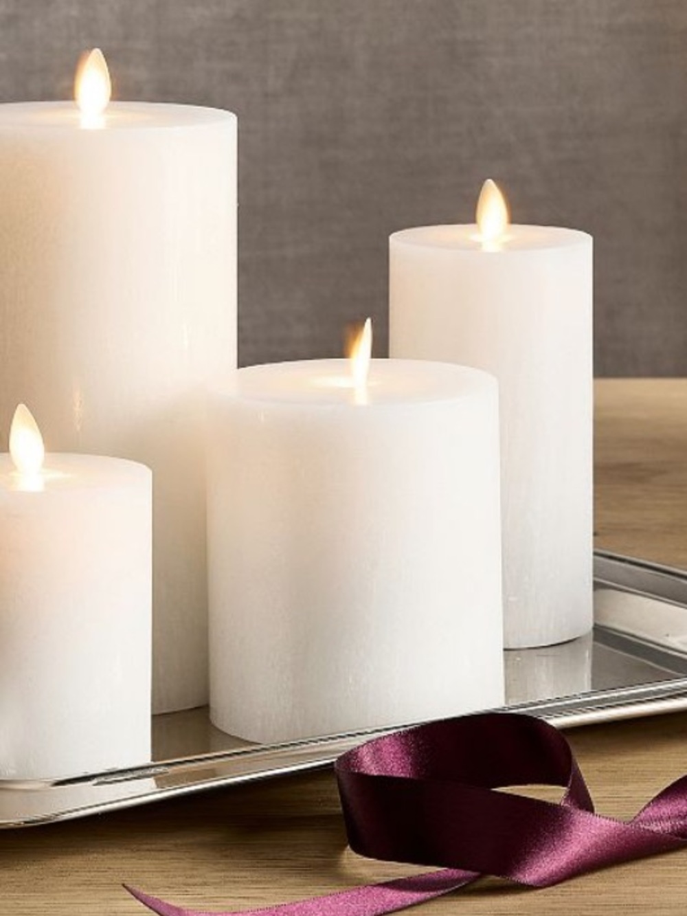 2 Pottery Barn Candles flameless, flickering Battery 4.5” tall - Picture 2 of 9